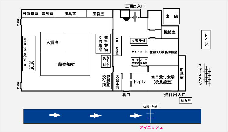 宮様コース(38.300km)スタート会場案内図